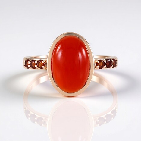 Bague en argent et Cornaline (KM by Juwelo)