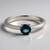 Anello in argento con Cianite Blu Foglia di Tè