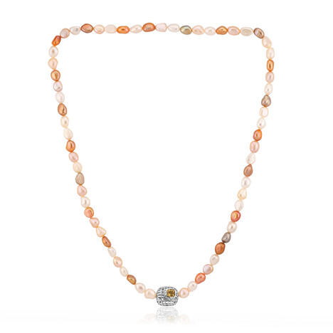 Collar en plata con Cuarzo cognac (TPC)