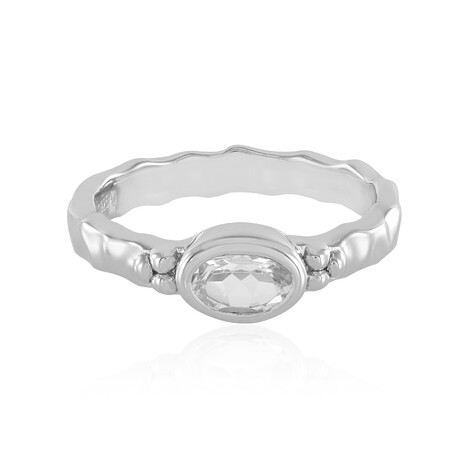 Anello in argento con Topazio Bianco