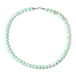 Zilveren halsketting met blauwe aragonieten