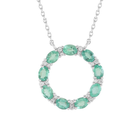 Collar en plata con Esmeralda de Colombia