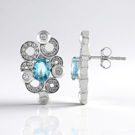 Orecchini in argento con Zircone Ratanakiri (de Melo Essence)