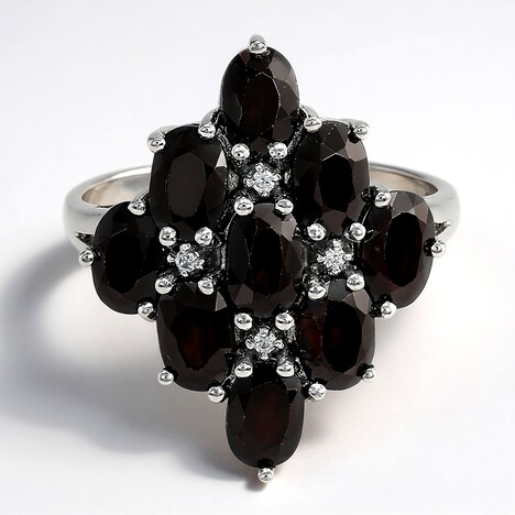 Anello in argento con Zircone Cioccolato