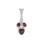 Mosambik-Granat-Silberanhänger