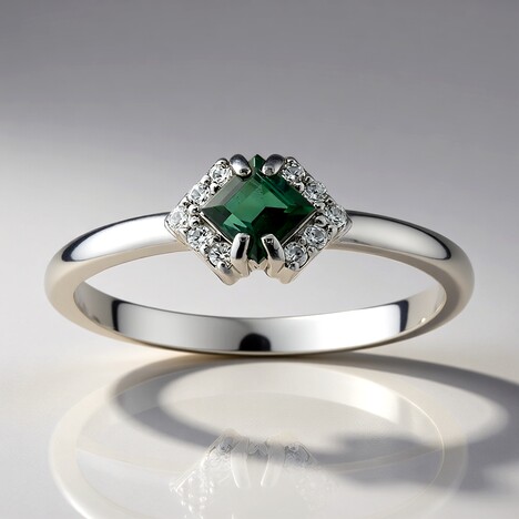 Anello in argento con Indicolite (Adela Silber)