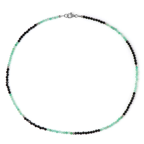 Edelstein-Silberhalskette