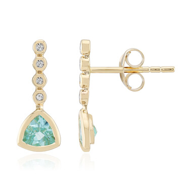 Brasilianischer Paraiba-Turmalin-Goldohrringe (AMAYANI)