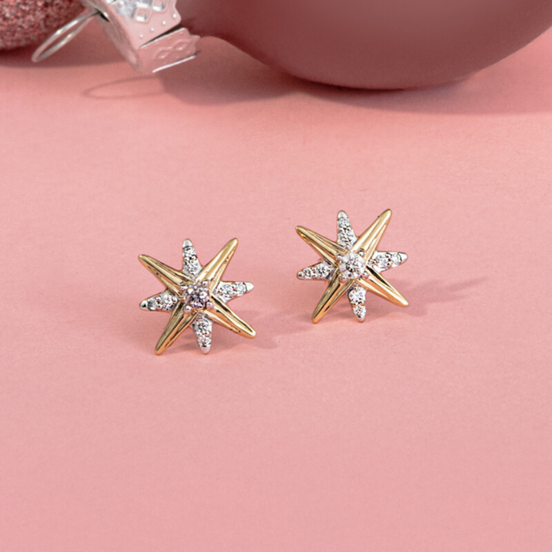 Pendientes en oro con Diamante IF (D) (Annette)