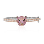 Brazalete en plata con Espinela negra (Gems en Vogue)