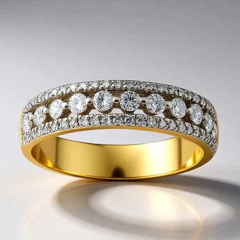 Anello in oro con Diamante SI1 (G) (Annette)
