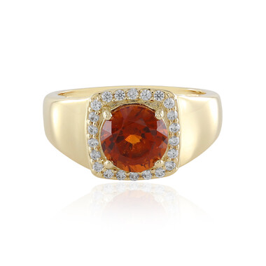 Anello in oro con Granato Essonite