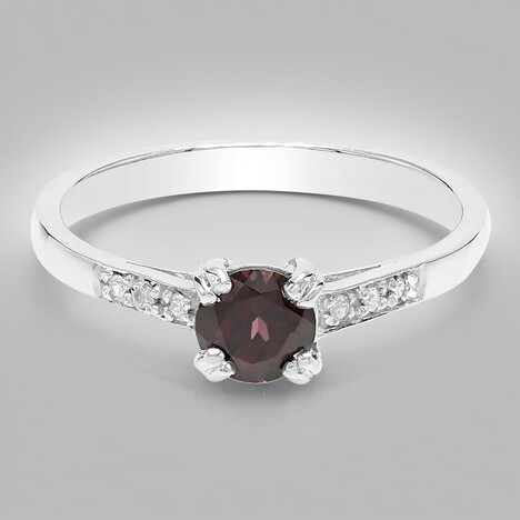 Anello in argento con Zircone Rosso