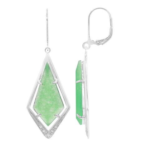 Jade-Silberohrringe (M de Luca)