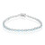 Himmelblauer Topas-Silberarmband