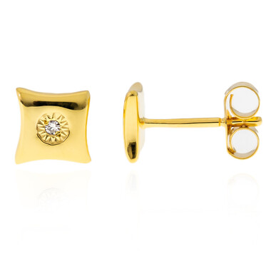 Pendientes en plata con Diamante SI2 (H)