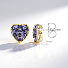 Orecchini in argento con Tanzanite (Gems en Vogue)
