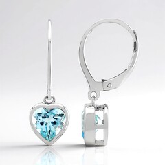 Orecchini in argento con Topazio Blu Cielo