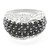 Zilveren ring met zwarte spinelstenen