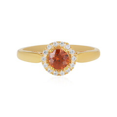 Anillo en plata con Zircón cognac