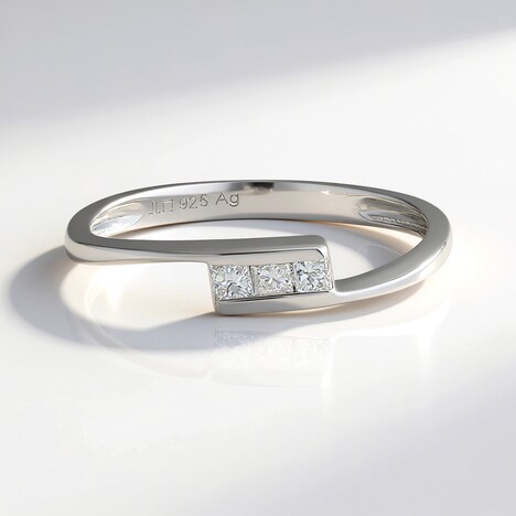 Anello in argento con Diamante I3 (H)