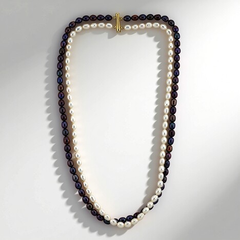 Collana in argento con Perla d'Acqua Dolce Bianca (TPC)
