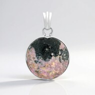 Ciondolo in argento con Rodonite Sulavesi (Bali Barong)