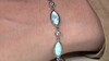Brazalete en plata con Larimar