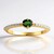 Anello in oro con Tormalina Verde di Benedito