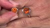 Zilveren ring met een Oranje kwarts (MONOSONO COLLECTION)