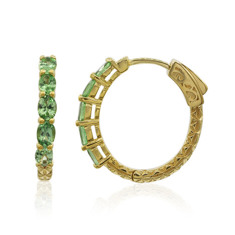 Tsavorite Silver Earrings