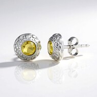 Pendientes en plata con Berilo amarillo