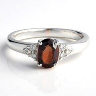 Anillo en plata con Zircón chocolate