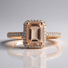 Anello in oro con Morganite
