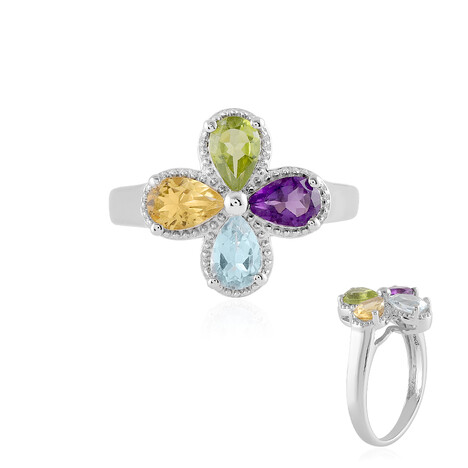 Anello in argento con Ametista Zambiana