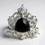Anello in argento con Ossidiana Fiocco di Neve