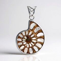 Ciondolo in argento con Ammonite