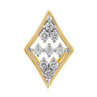 9K VVS1 (G) Diamond Gold Pendant