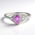 Anello in oro con Zaffiro Rosa (CIRARI)