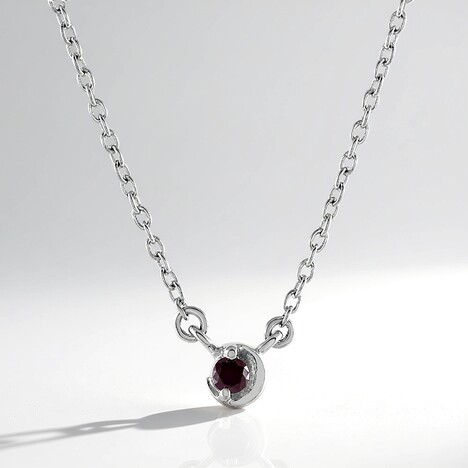 Collana in argento con Diamante Porpora I2