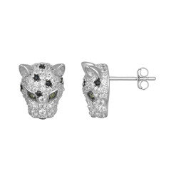 Orecchini in argento con Zircone (Adela Silber)