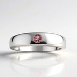 Anello in argento con Tormalina Rosa Nigeriana