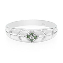 Anillo en plata con Diamante verde esmeralda