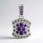 Ciondolo in argento con Ametista (Annette classic)