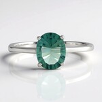 Bague en argent et Fluorite verte