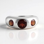 Anello in argento con Granato Mozambico (de Melo Essence)