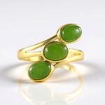 Anello in argento con Giada Canadese