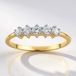 Anello in argento con Diamante VS1 (G) (Annette)