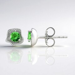 Orecchini in argento con Tsavorite AAA del Kenia