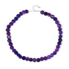 Purpurfarbener Quarz-Silberhalskette